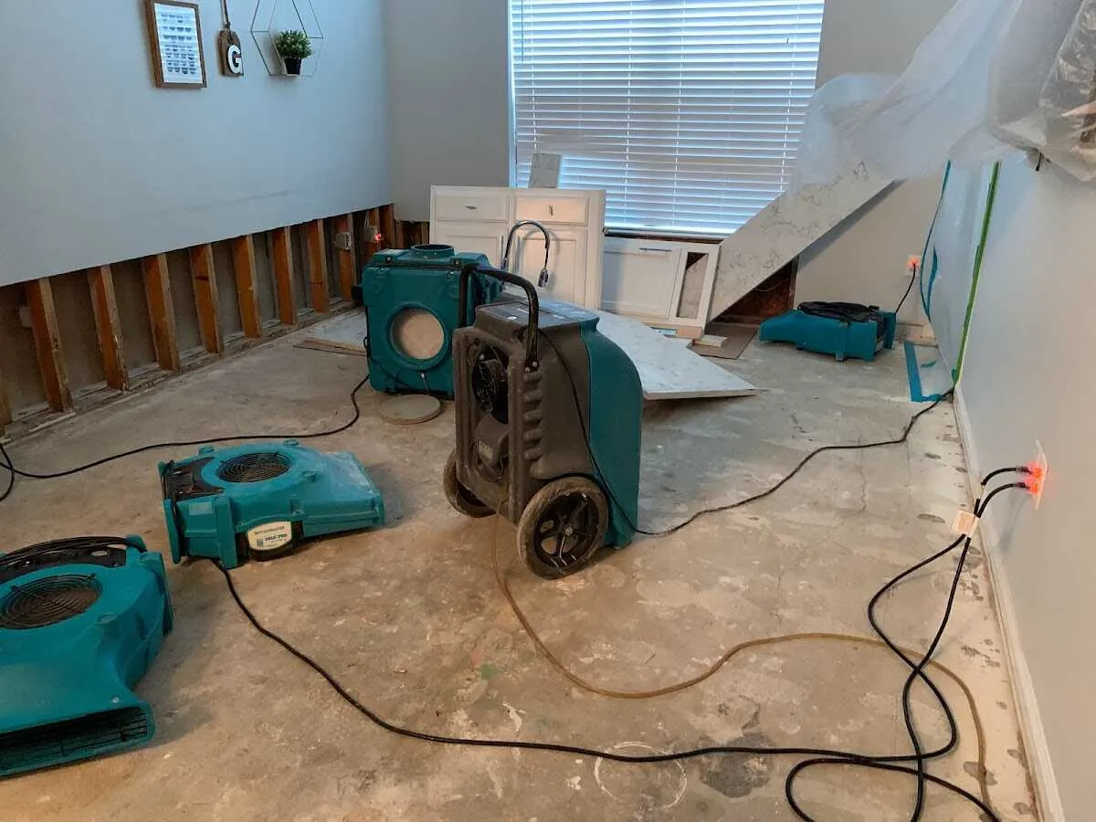 Dehumidifier in flood-cut room for Water Extraction & Removal in Cobleskill